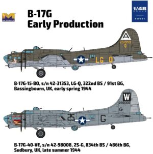 B-17G FLYING FORTRESS BOMBER HK MODEL 1/48