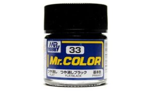 PINTURA MR. COLOR C33 FLAT BLACK (NEGRO MATE)