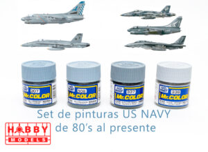 SET DE PINTURAS MR. COLOR US NAVY  80’s AL PRESENTE