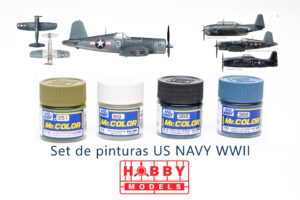 SET DE PINTURAS MR. COLOR US NAVY WWII