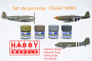 SET DE PINTURAS MR. COLOR USAAF WWII