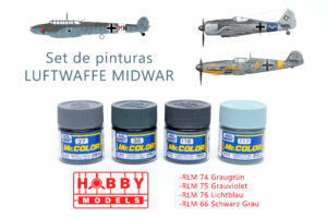 SET DE PINTURAS MR. COLOR WWII LUFTWAFFE  MIDWAR