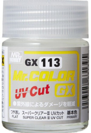 MR. COLOR GX113 SUPER SMOOTH CLEAR FLAT UV CUT (MATE) 18ml.