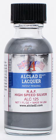 ALCLAD 125 R.A.F HIGH SPEED SILVER 1 FL OZ.