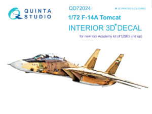 COMBO F-14A TOMCAT ACADEMY 1/72 + QUINTA STUDIO 3D DECALS