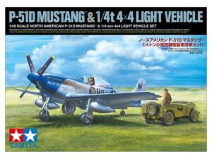 P-51D MUSTANG CON JEEP WILLYS 4X4 1/48