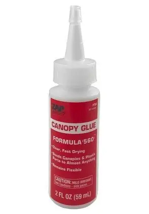 CANOPY GLUE (PEGAMENTO PARA TRANSPARENCIAS) ZAP  2 Oz.